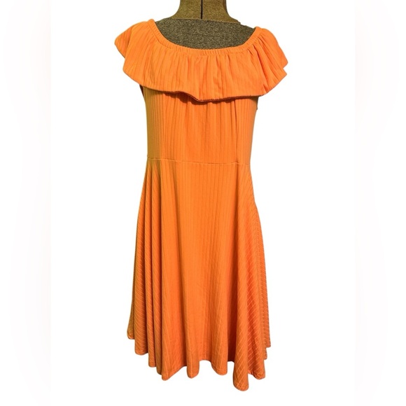 Ardene Coral Off-Shoulder Dress - Picture 1 of 2